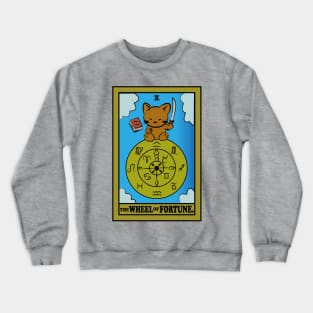 TAROT CARDS | THE WHEEL OF FORTUNE. | CAT Crewneck Sweatshirt